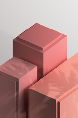 Obraz premium 3D Render of Minimalist Podium for Product Showcase