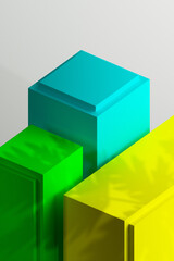 Obraz premium 3D Render of Minimalist Podium for Product Showcase