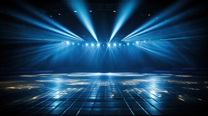 Obraz premium Stage Lights Illuminating the Empty Stage