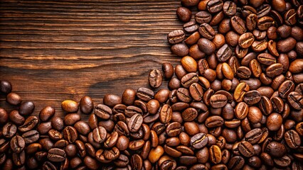 Fototapeta premium Coffee beans background Freshly roasted coffee beans, aromatic and rich , coffee, beans, background, texture, roasted, caffeine