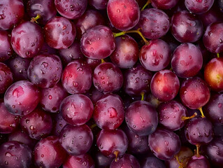 Fresh Red Grapes Background