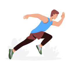 A flat style illustration of running 

