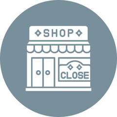 Obraz premium Close shop Icon