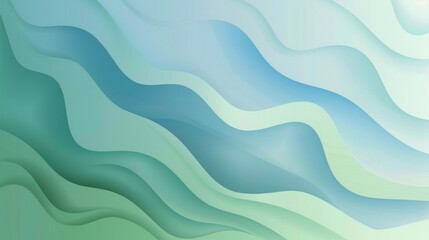 Abstract Blue and Green Wave Pattern Background