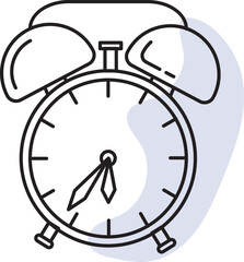 Alarm Icon Simple Line Vector Illustration