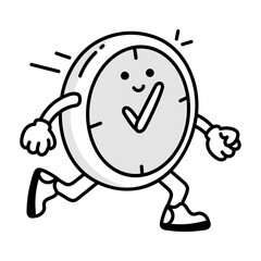 A doodle mascot of heart glasses 

