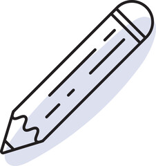 Pencil Icon Simple Line Vector Illustration