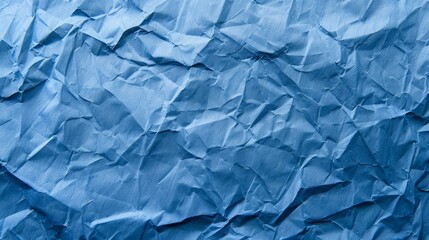 Obraz premium Crumpled Blue Paper Texture Background