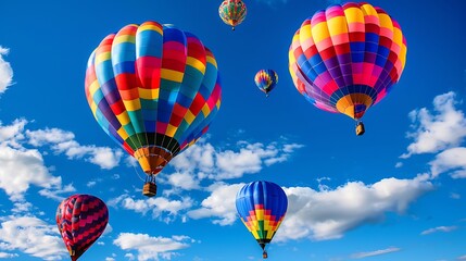 Obraz premium Many colorful baloons in the blue sky