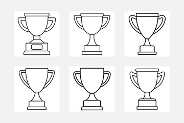 Trophy Line Art Illustrations for Kids Coloring Joy
