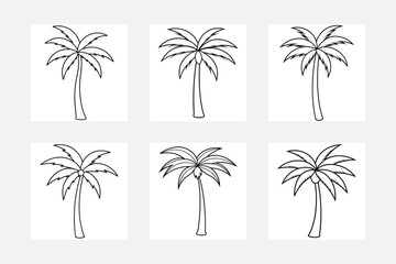 Exciting Palm Tree Line Art for Kids Coloring Adventure
