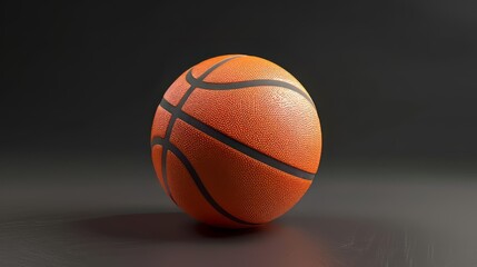 Obraz premium Close-up of a basketball with an orange and black pattern