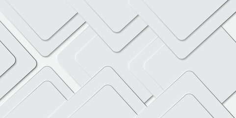 Abstract grey square shape with futuristic concept Embossed papercut background with neomorphism Abstract blurred background with Geometric light & white Space design concept.