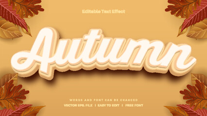 Autumn text style - 3d text effect style.