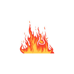 Red fire flat design vector design isolated white background