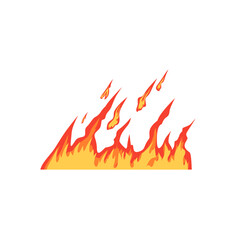 Red fire flat design vector design isolated white background