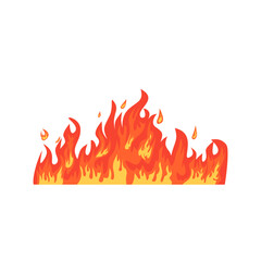 Red fire flat design vector design isolated white background