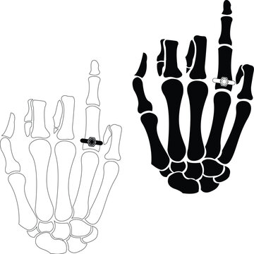 Skeleton bride finger eps&ndash; Skeleton eps &ndash; Bride eps &ndash; Bride eps &ndash; Ring eps &ndash; Wedding eps &ndash; Groom eps &ndash; eps for cricut