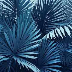 Fototapeta premium tropical leaves colorful flower on dark tropical pattern Ai generated 