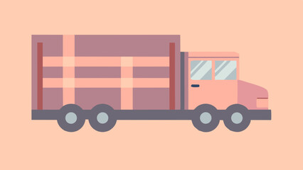 Truck Icon Vector Illustration: Flat Design Style for Graphics
