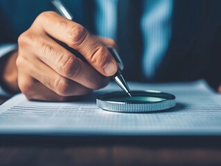 Journalist conducting an investigation into political corruption, investigation, journalistic inquiry