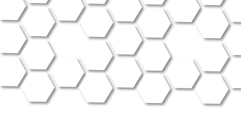 Abstract white background with hexagon and hexagonal background. Luxury white pattern with hexagons. abstract 3d hexagonal background with shadow. 3D futuristic abstract honeycomb mosaic background.