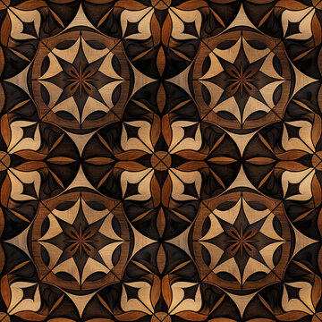 Vintage Cosmatesque Ornamental Italian Style Seamless Pattern Art Illustration Background Wallpaper 