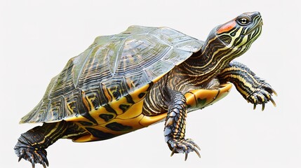 Obraz premium water turtle in png isolated on transparent background 