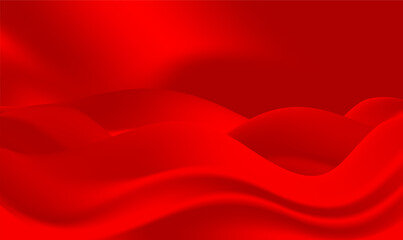 Fototapeta premium 3D Red wave mountain landscape. Futuristic and retro landscape neon mountain. Abstract mountain contemporary aesthetic backgrounds landscapes. use for print art, poster, cover, banner. Vector EPS10.