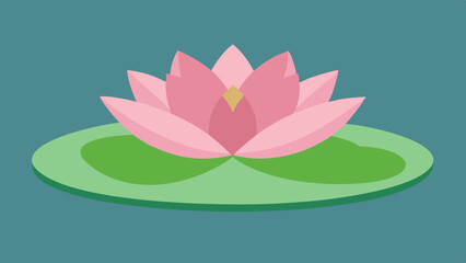 Flat Vector Waterlilies: Beautiful Fat Illustration