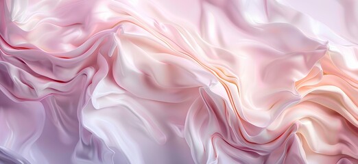 Fototapeta premium Elegant and soft background with wavy shapes in different shades of pink, white, lavender, and cream for a sophisticated design