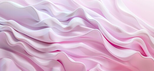 Obraz premium Elegant and soft background with wavy shapes in different shades of pink, white, lavender, and cream for a sophisticated design