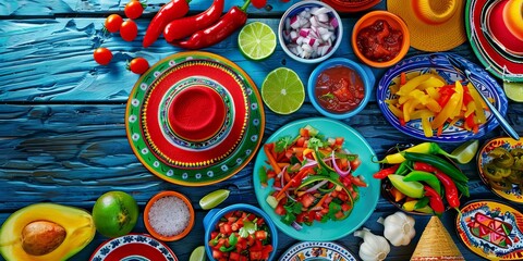 Fototapeta premium Vibrant Mexican Cuisine Independence Day Celebration