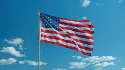 Obraz premium American Flag Waving in the Wind