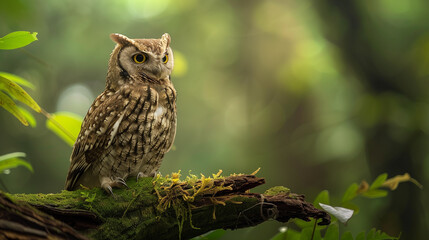Obraz premium great horned owl sitting on a branch