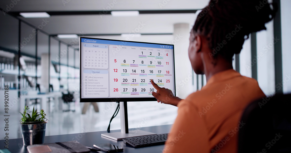 Poster Appointment Schedule Planner And Date Calendar On Desktop Computer