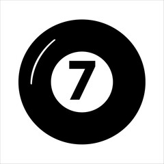 billiard ball icon in vector illustration, colored and black billiard ball vector icons designed with filled, outline, line and stroke styles can be used for web, mobile, ui.