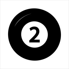 billiard ball icon in vector illustration, colored and black billiard ball vector icons designed with filled, outline, line and stroke styles can be used for web, mobile, ui.