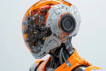 Fototapeta premium the ai robot on white background