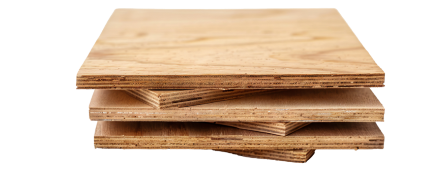 Plywood boards on transparent background Generative Ai
