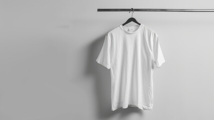 A white shirt hanging on a clothesline
