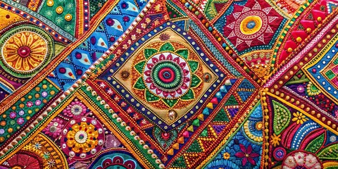 Abstract colorful trendy background with bandhani textile patterns , bandhani, textile, patterns, abstract, colorful