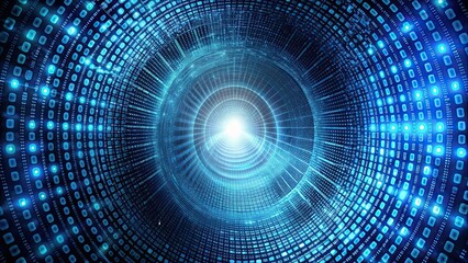 Binary code tunnel in digital space, technology, data, internet, cyberspace, programming, tunnel, code, binary