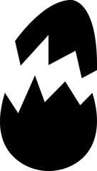 Crack Chicken Egg icon in trendy Flat style isolated on transparent background. Vector illustration egg box sign symbol concept for digital farming, logo, business, agriculture, apps and all project.