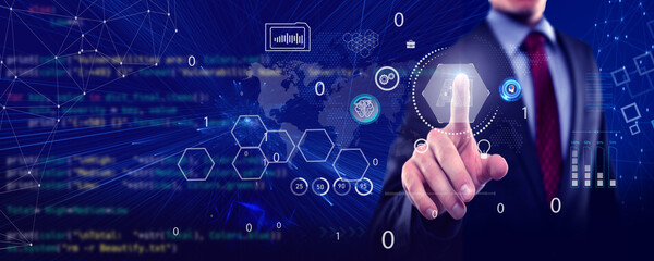 AI Artificial Intelligence, Data Science, Information technology concept.