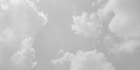 White cloud in the sky. View on a soft white fluffy cloud as background. Cloudy sky, white clouds, black background pattern. The gray cloud trendy photo. 