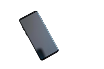 A Black Smartphone Floating in Mid-Air