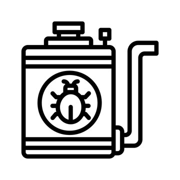 Vector black line icon for Miticides