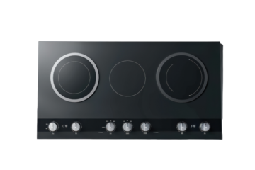 Sleek Black Induction Cooktop With Three Circular Burners Ready for Culinary Adventures