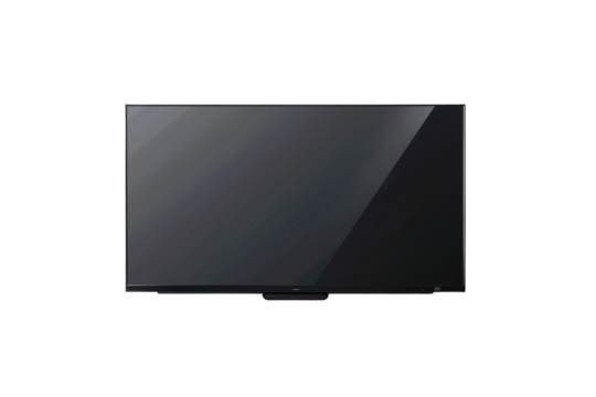 A Black Screened Television Awaits The Next Show